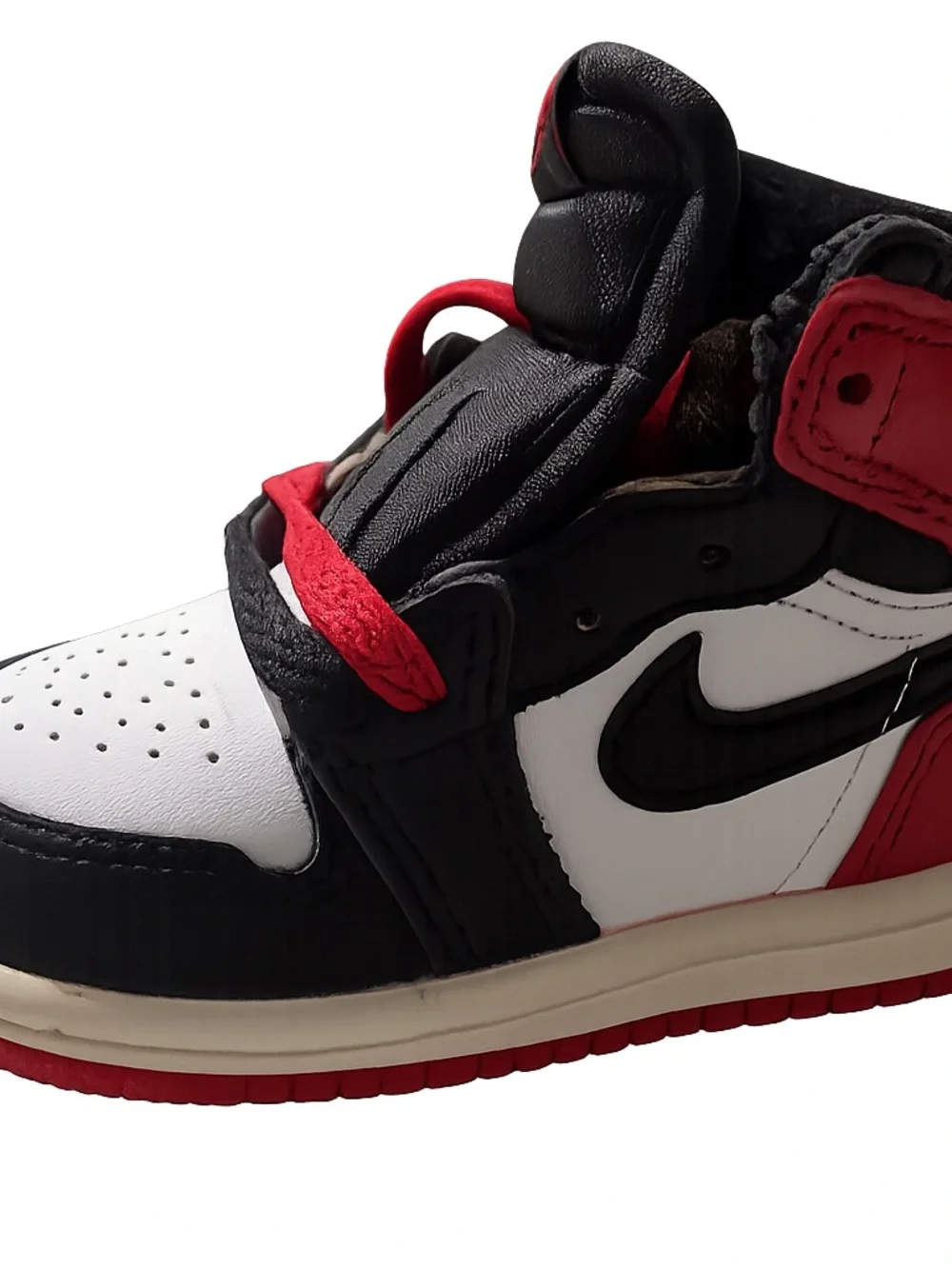 Jordan Retro High OG Toddler Sneaker in Black and Red